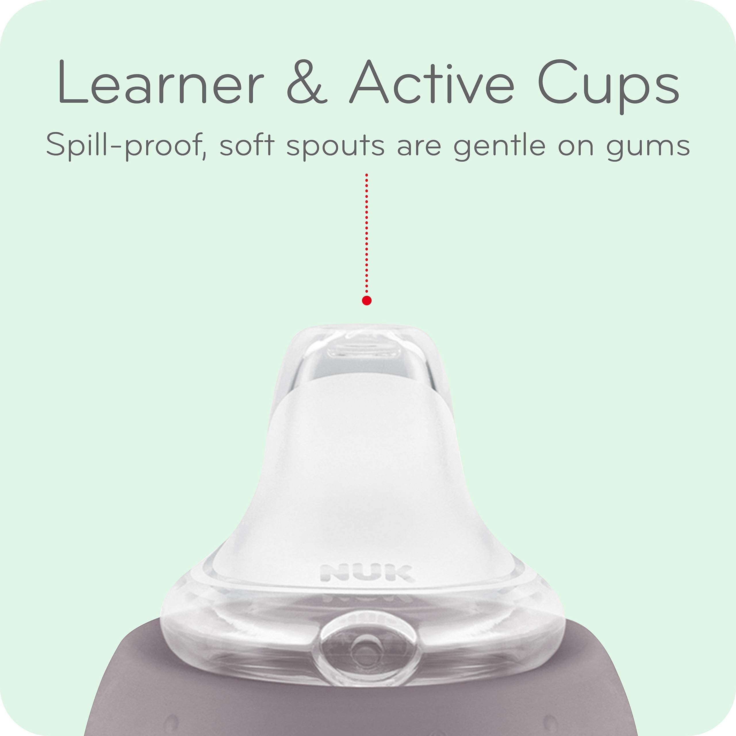 NUK Sesame Street spill-proof cups prevent messes during meals and playtime