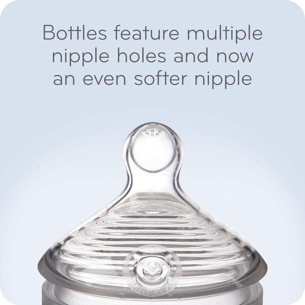 NUK Simply Natural anti-colic air system helps minimize gas and spit-up.