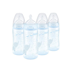 NUK Smooth Flow nipple close-up shows baby-controlled feeding flow.