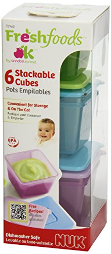 NUK color-variety cubes shown to visually organize portions.