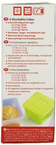 NUK three-cube set with lids for travel-friendly portioning.