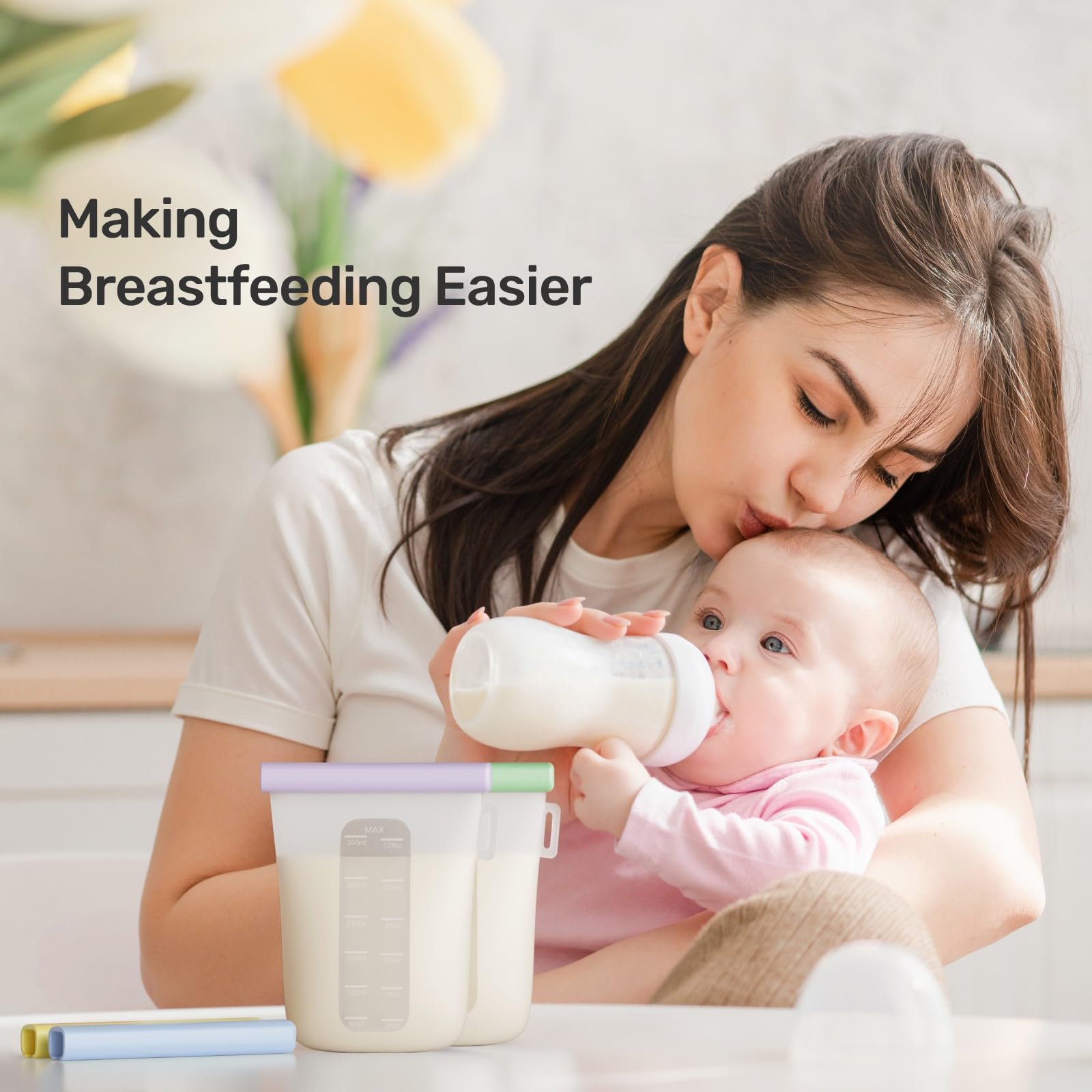 Nuliie freezer and heat-tolerant milk bags for cold or warm storage
