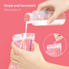 Nuliie bags freeze flat and thaw with warm water for quick prep