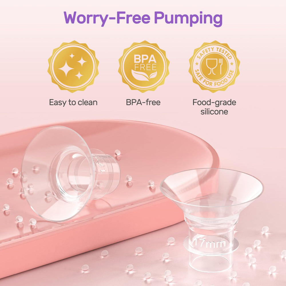 Nuliie flange insert 19mm supports varied nipple sizes for smoother pumping.