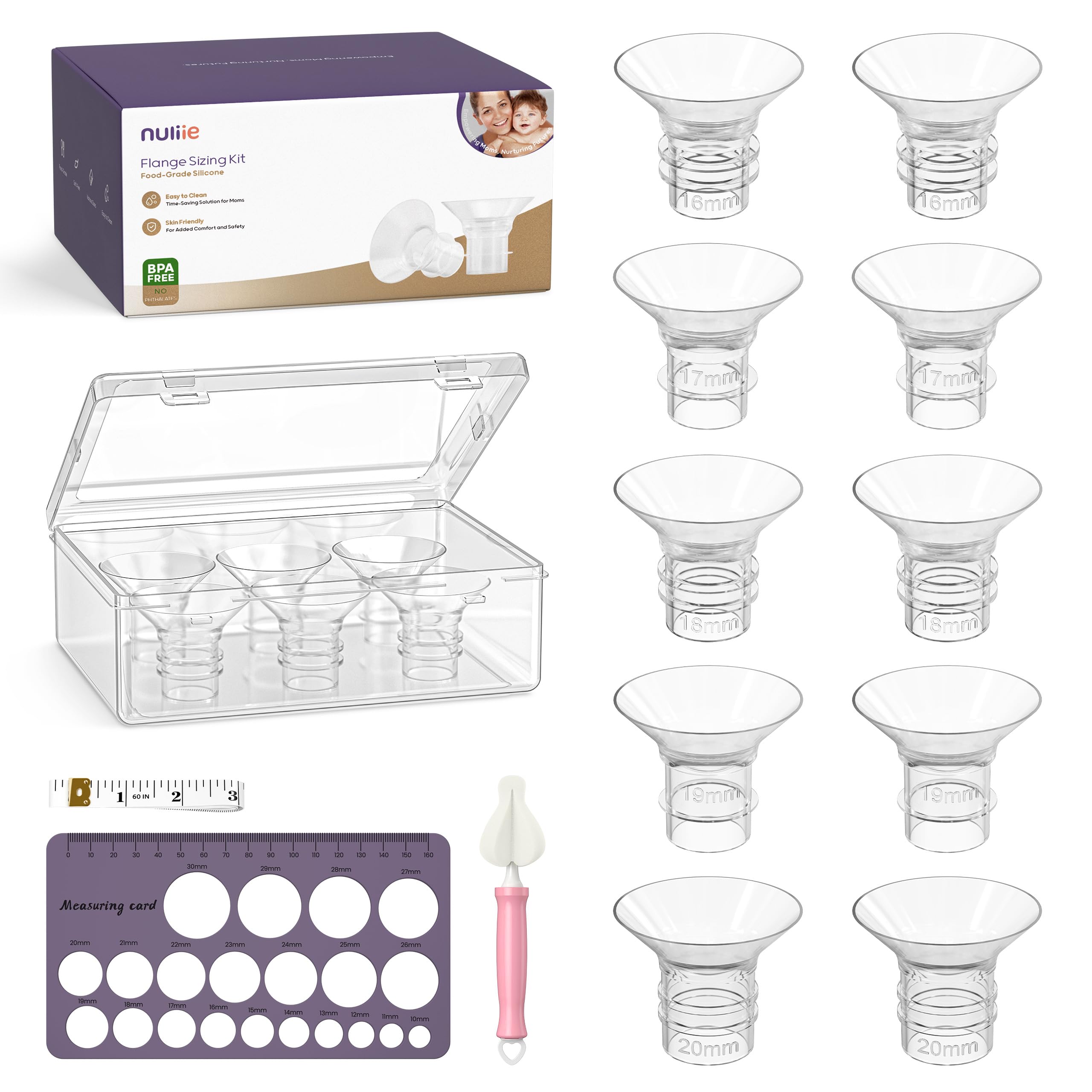 Nuliie flange insert 24mm closeup shows soft silicone for comfortable pumping