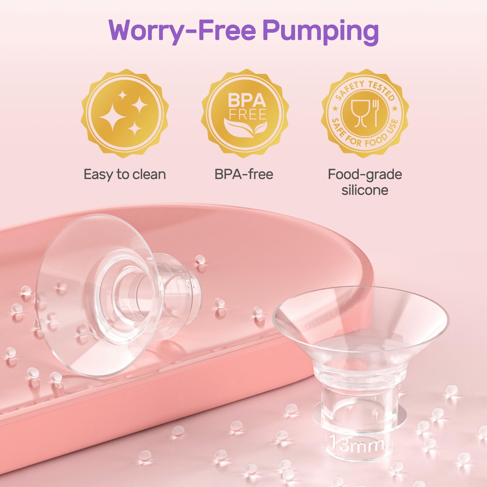 Nuliie flange insert dishwasher-safe shows easy cleaning and quick setup between sessions.