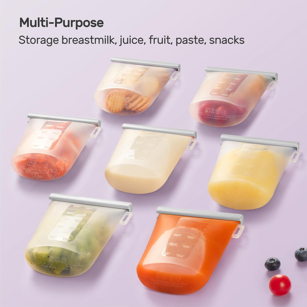 Nuliie freezer-safe and heat-safe bags for cold and warm milk.