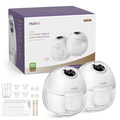 Nuliie S32 hands-free wearable pump in a closed system for mess-free milk collection.