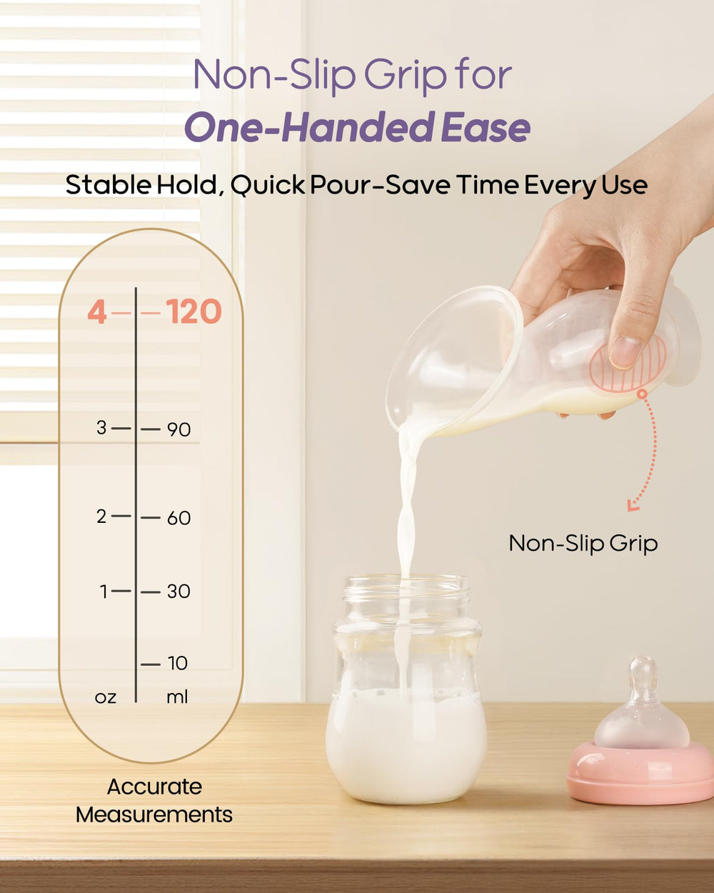 Nuliie BPA-free silicone ensures safe, soft milk collection