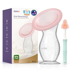 Nuliie silicone manual breast pump with stable bottom suction for steady milk collection
