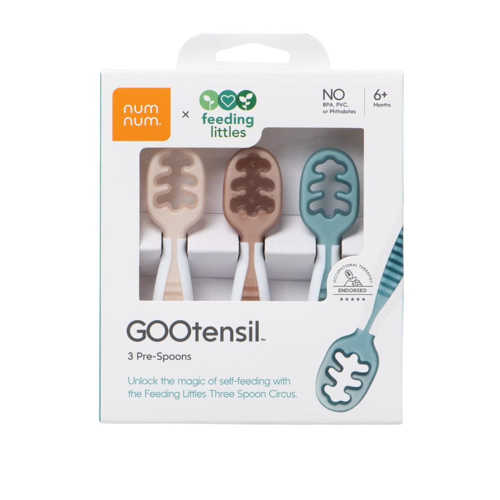 NumNum Baby Spoons Set packaging in neutrals for quick mealtime prep