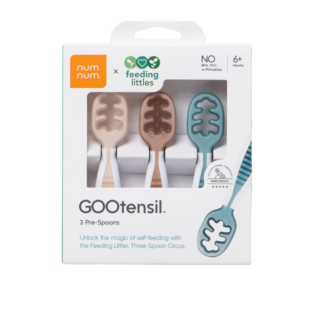 NumNum Baby Spoons Set packaging in neutrals for quick mealtime prep
