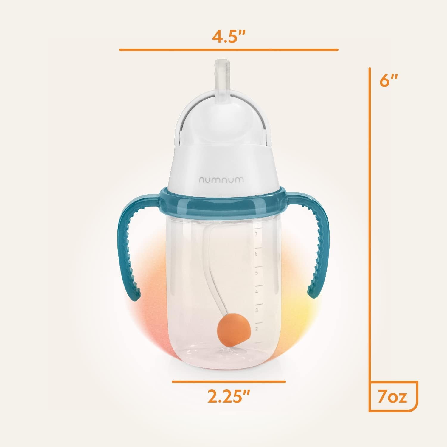 NumNum 100-percent silicone straw is gentle on developing teeth and gums.