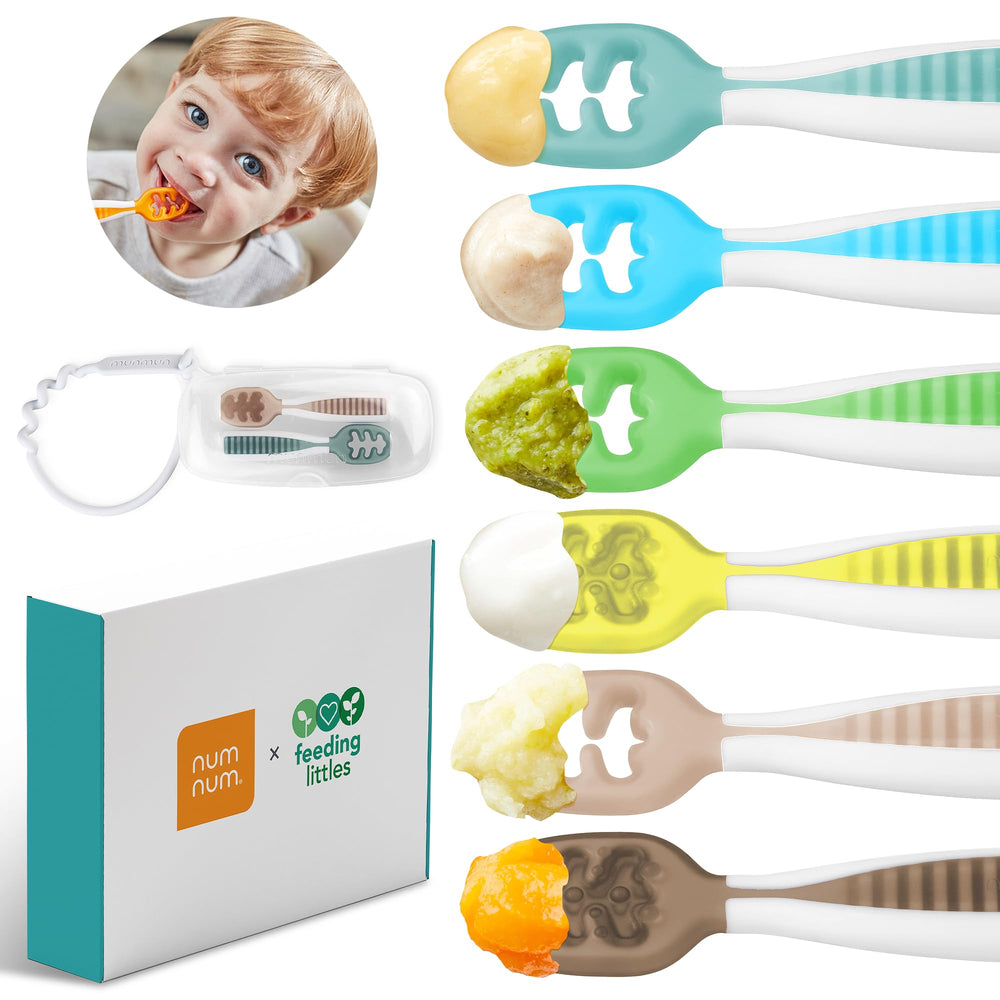 NumNum GOOtensils stage one beginners spoon for early self-feeding and teething comfort