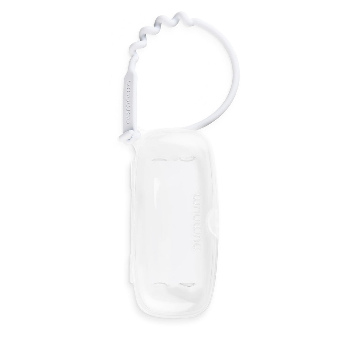 NumNum Pre-Spoon GOOtensils travel case in clear view keeping utensils protected on the go