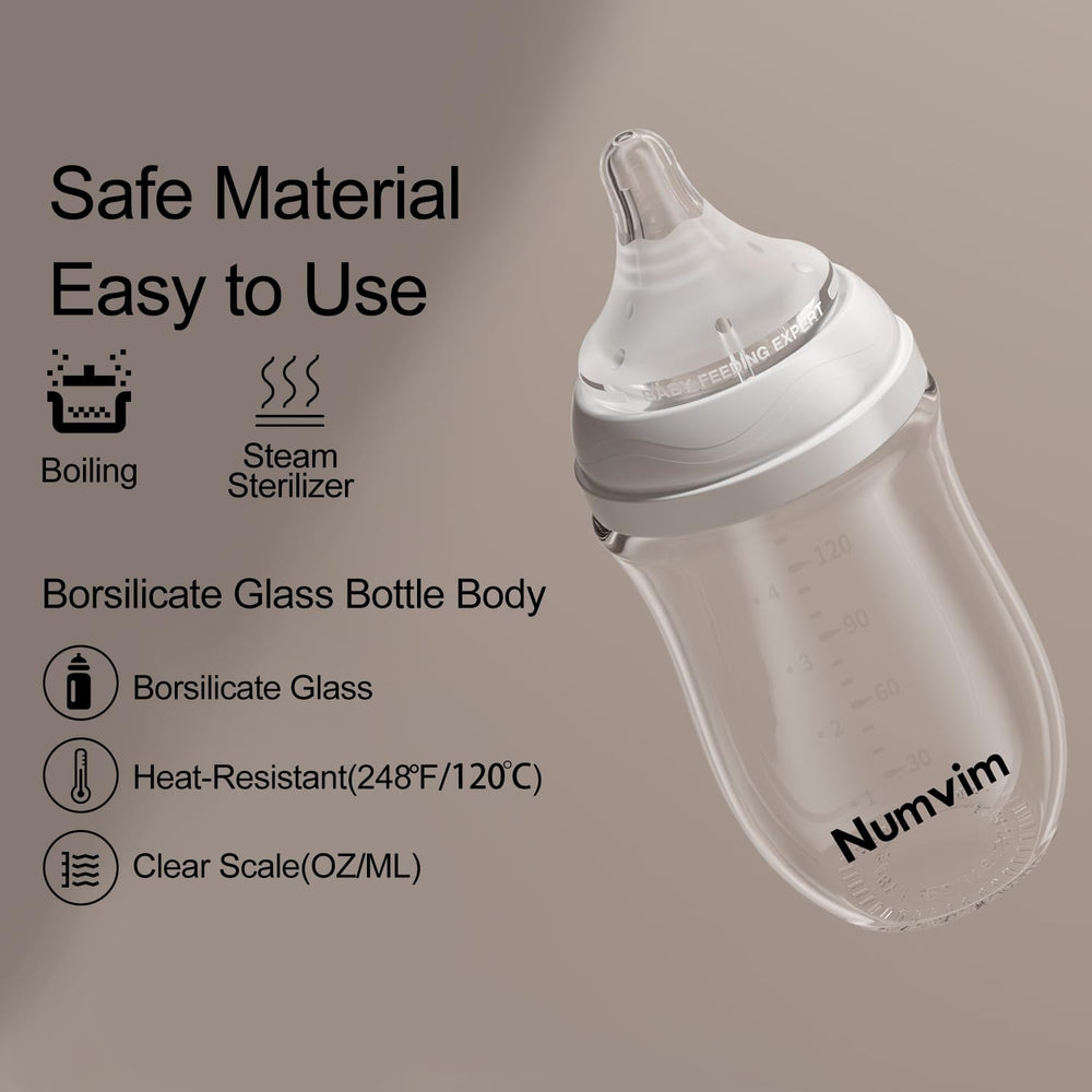 NUMVIM laser-engraved glass bottle avoids lead-containing inks.