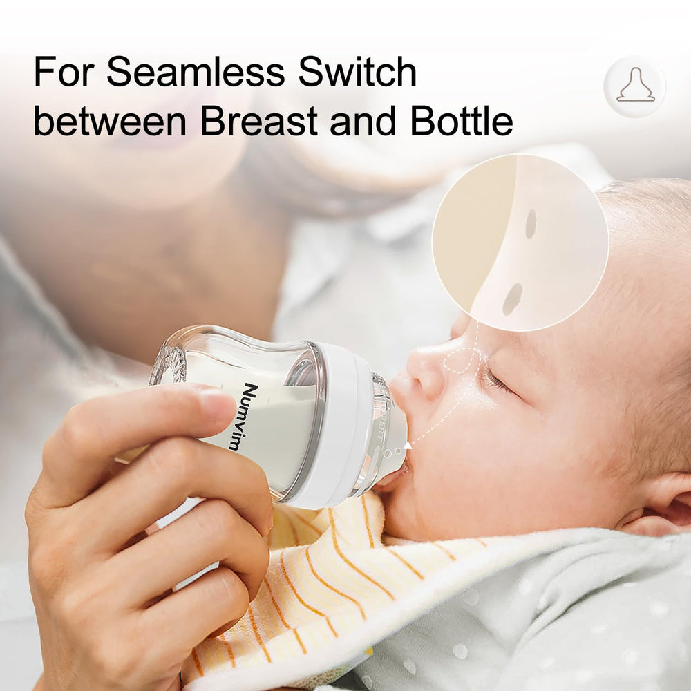 NUMVIM nipple with latch-guidance design aids proper suction habit formation