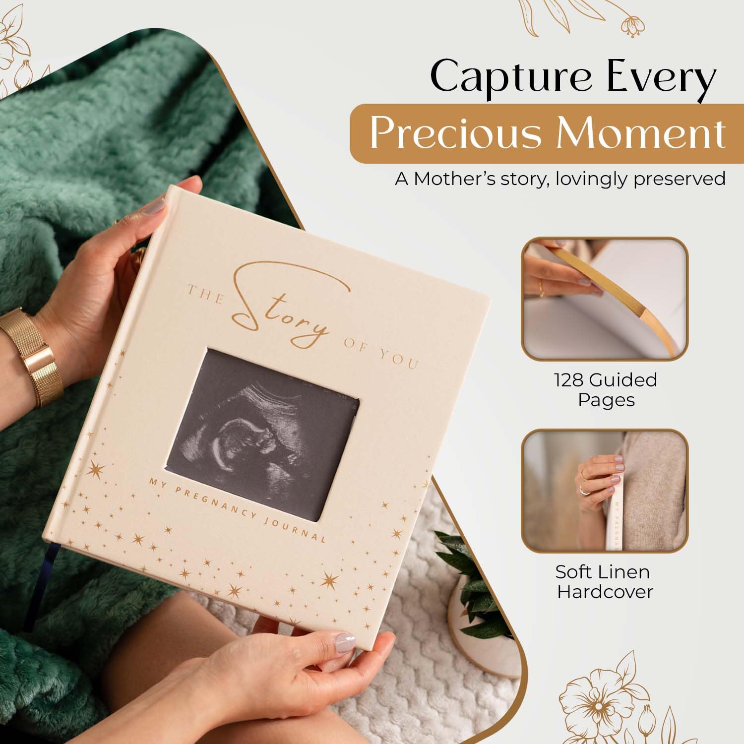 Nuna Paper Co. gold foil stamped cover detail—elegant, gift-ready presentation.