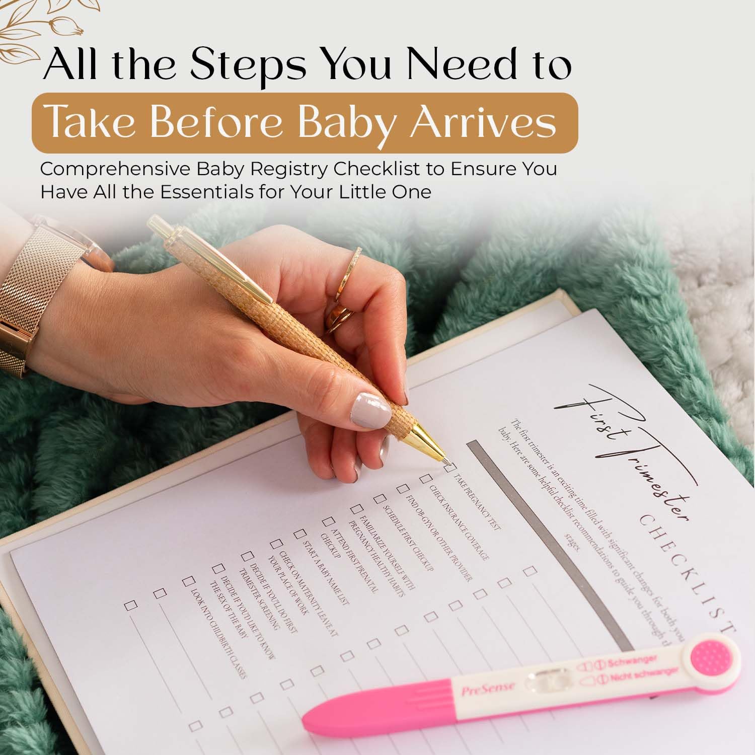 Nuna Paper Co. weekly bump photo space—create a visual diary of pregnancy.