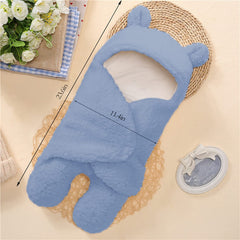 Nunibum blue swaddle velcro wings demonstrate adjustable secure fit