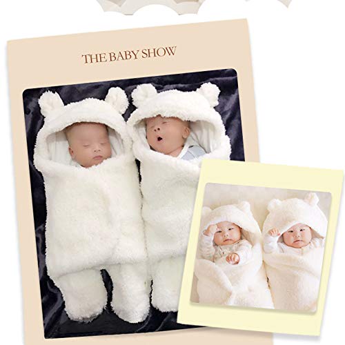 Nunibum registry gift idea featuring white bear swaddle for newborns