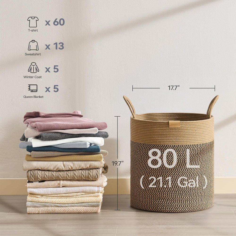 Nunsino 80L laundry hamper in a nursery setting provides clutter control.