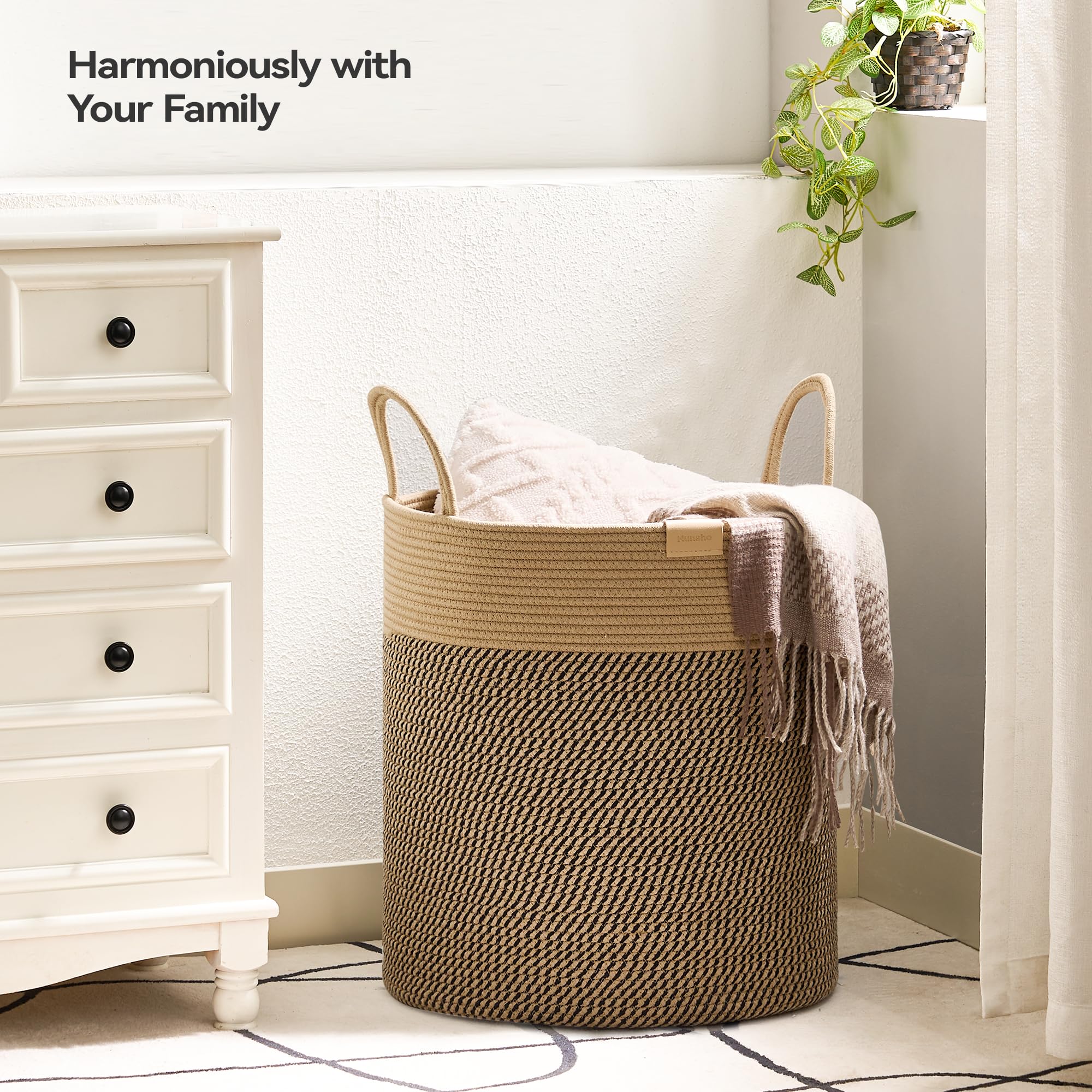 Nunsino nursery basket close-up showing woven texture and durable construction.