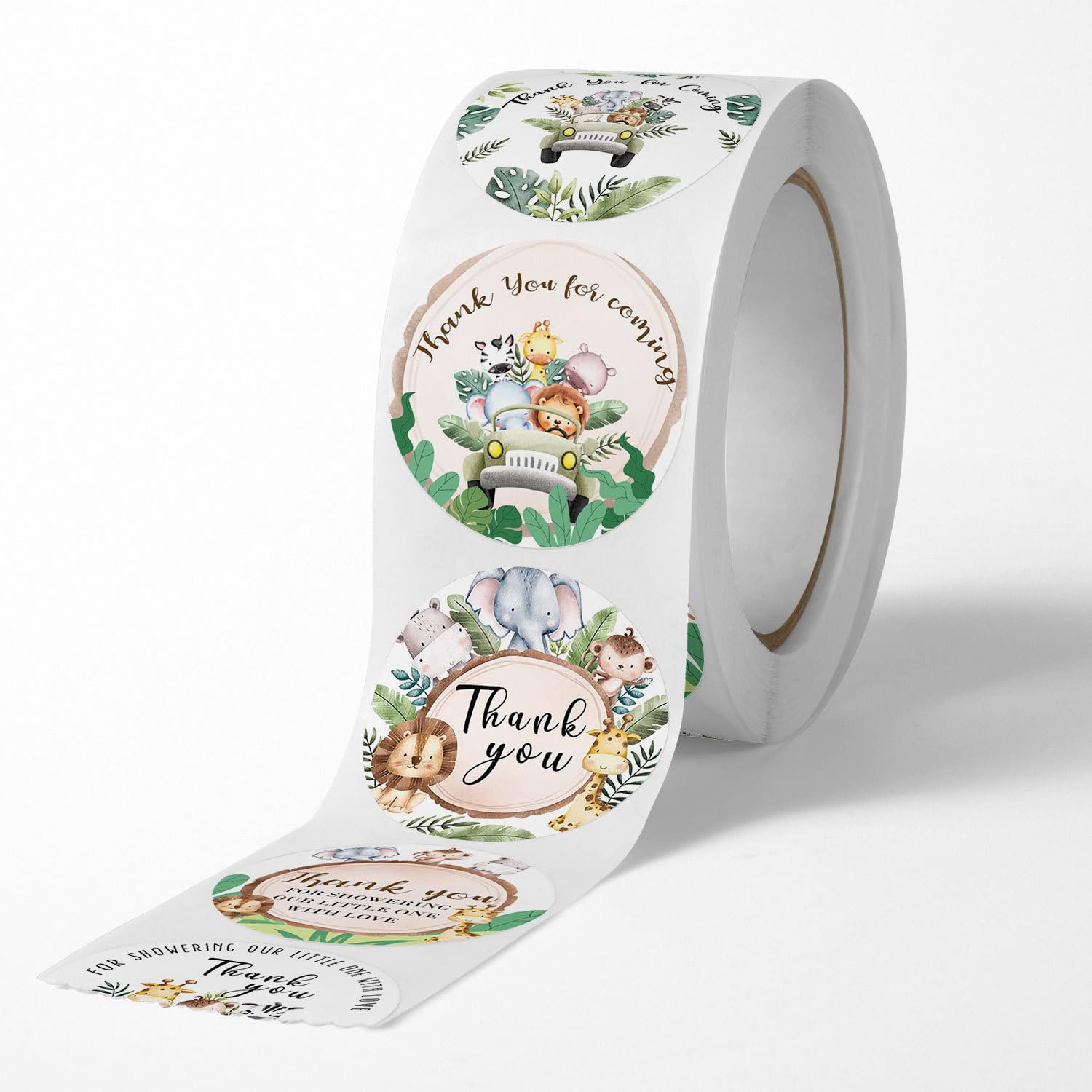 nuodslves Jungle Safari sticker decor at baby showers adds a cute finishing touch.