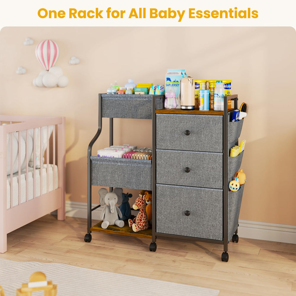 nuoex diaper caddy dimensions 31-9 x 13 x 33-5 inches