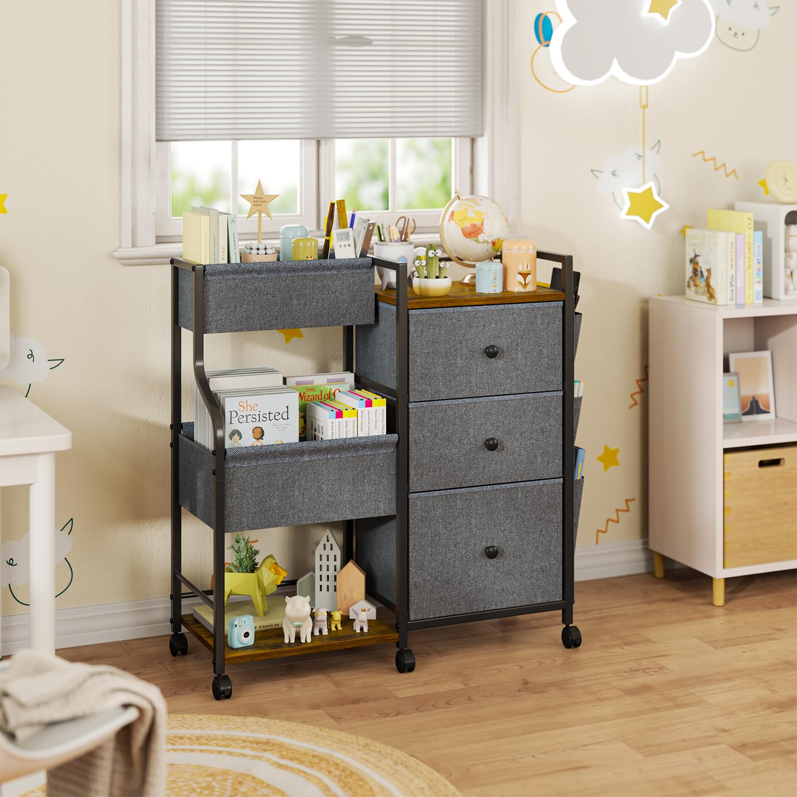 nuoex baby diaper caddy dividers and drawers organize diapers and creams