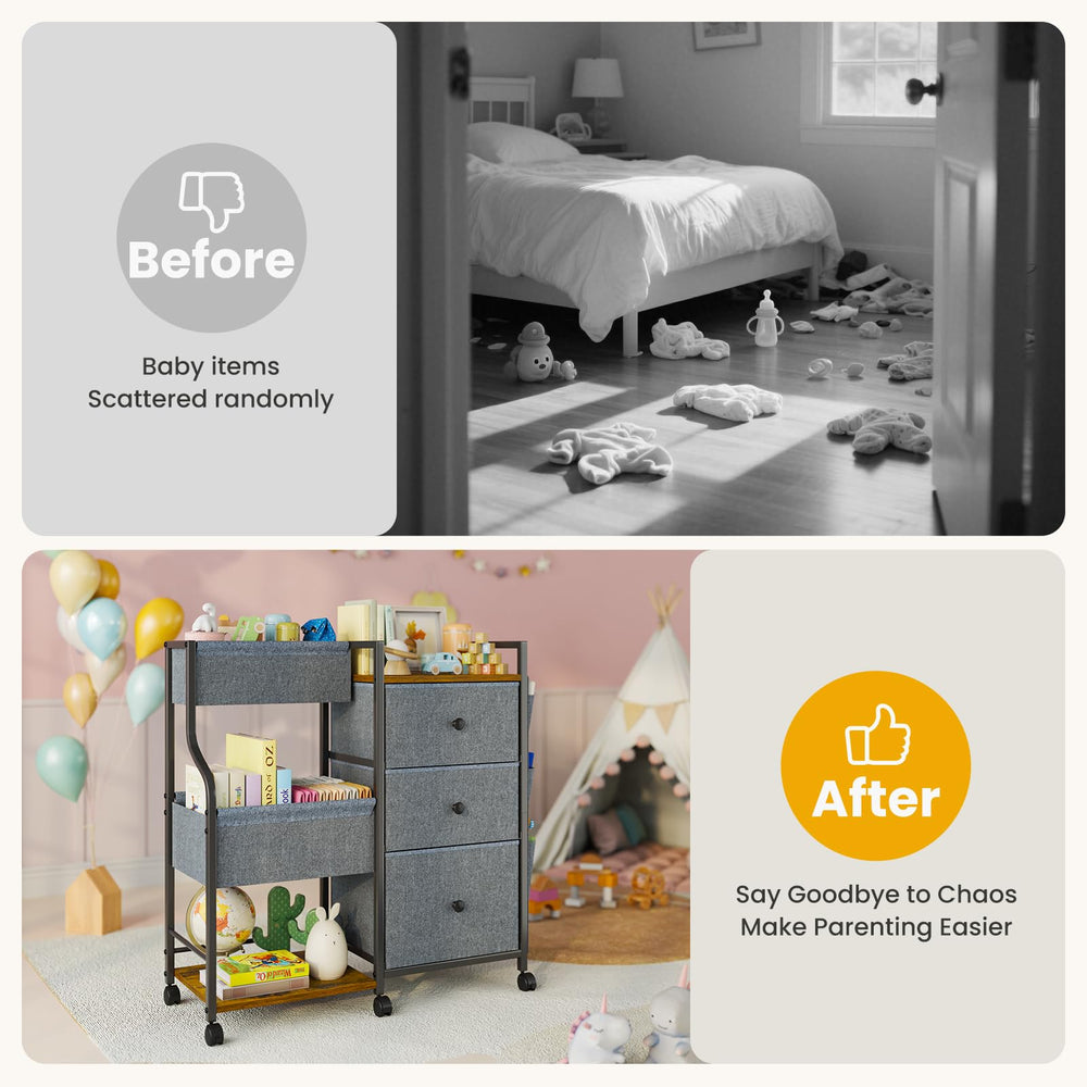nuoex baby diaper caddy fits small nurseries and apartments