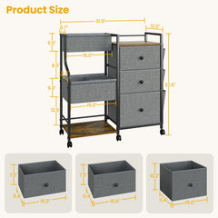 nuoex baby diaper caddy wheels for smooth mobility around nursery