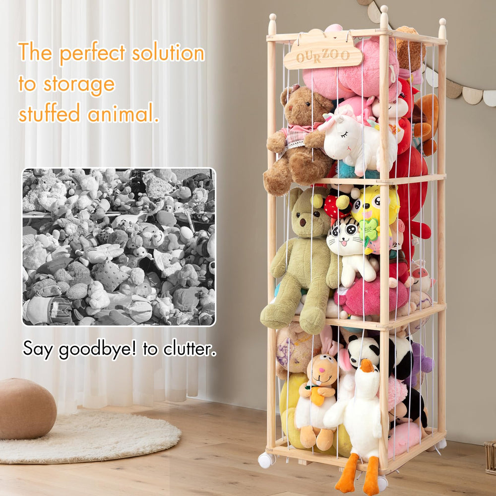Nuoex vertical 54-inch storage saves floor space in a nursery.