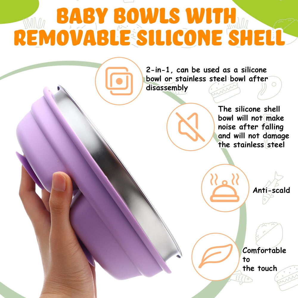 Nuogo 2-in-1 toddler bowl enables versatile feeding setups for varied meals.