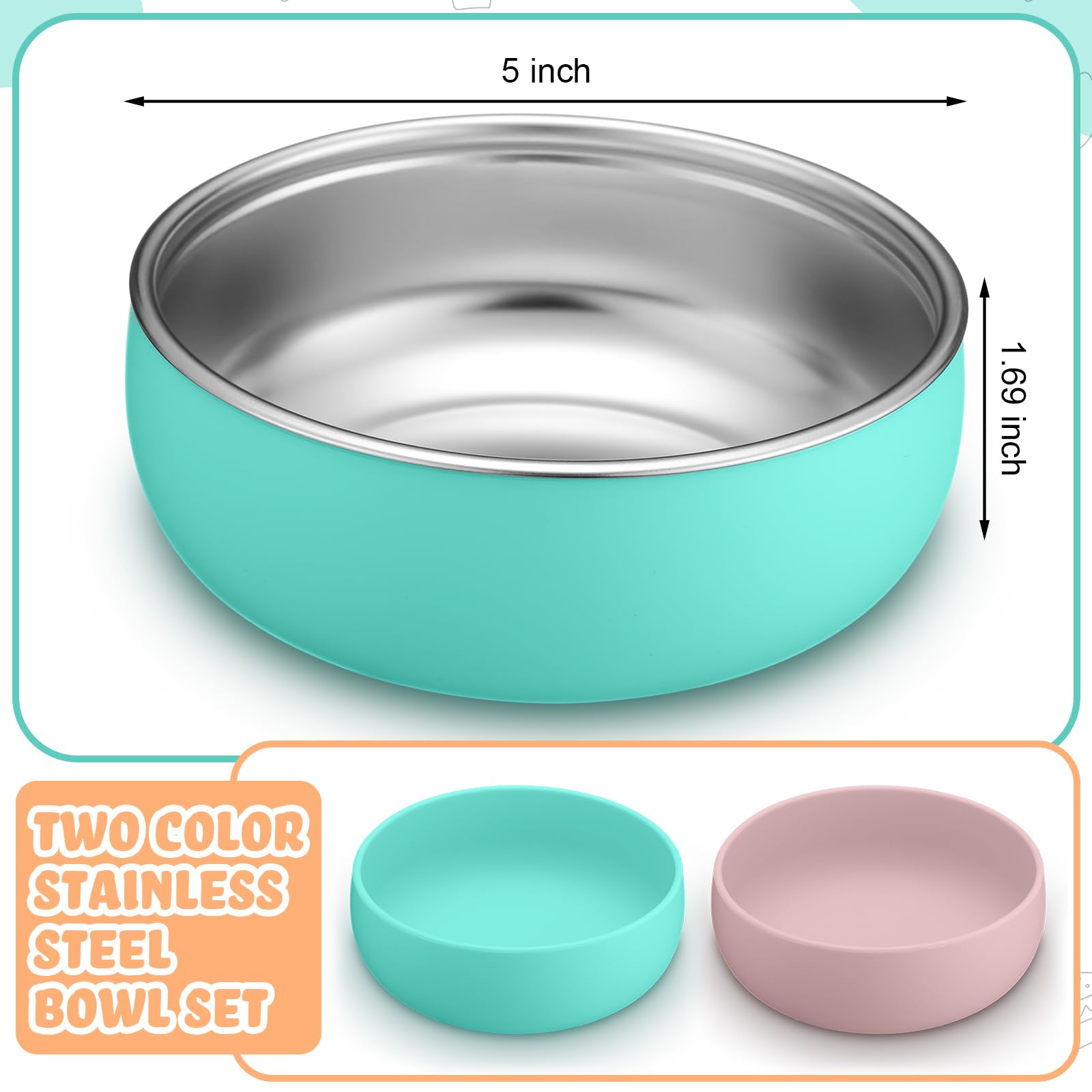 Nuogo baby bowls pink silicone-shell with heat-protective grip.