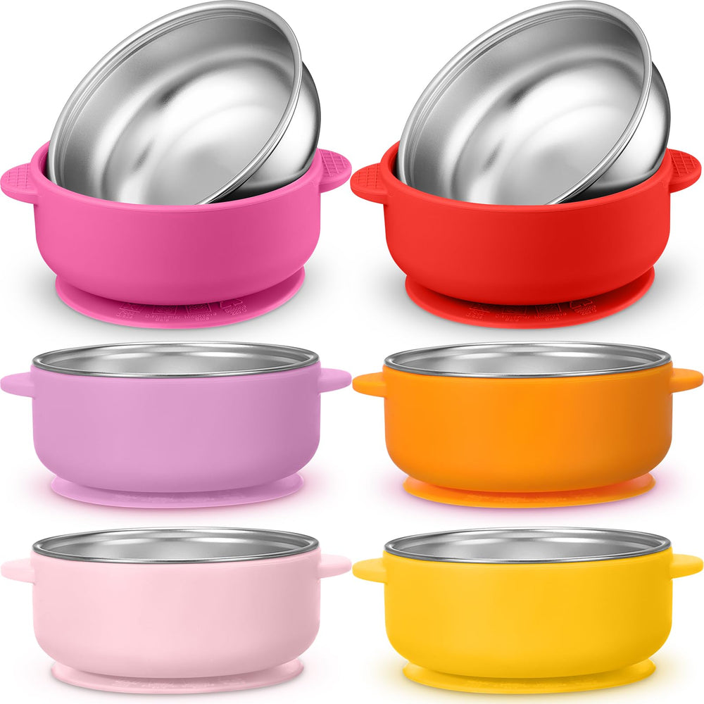 Nuogo baby bowls set of 6 colors ideal for varied meals and portion control
