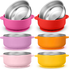 Nuogo baby bowls set of 6 colors ideal for varied meals and portion control