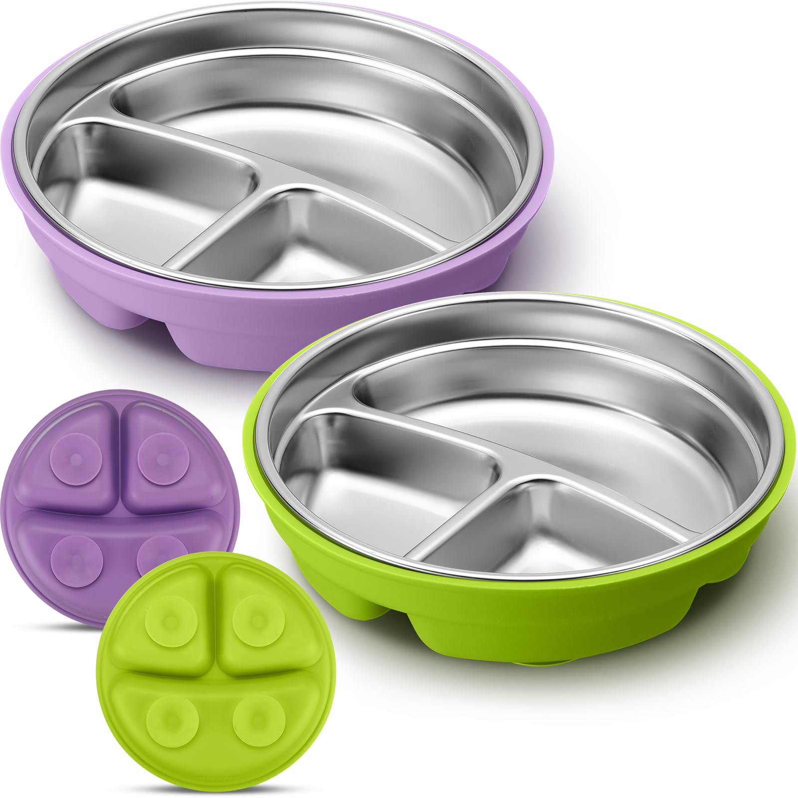 Nuogo baby suction plates provide stable grip for mess-free mealtimes.