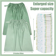 Nuogo diaper pail liner elastic opening buckle shows easy secure collection.