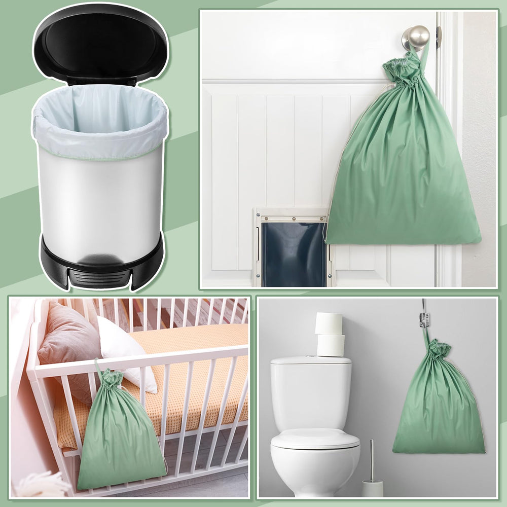 Nuogo diaper pail liner multipurpose use for dirty clothes and laundry organization.