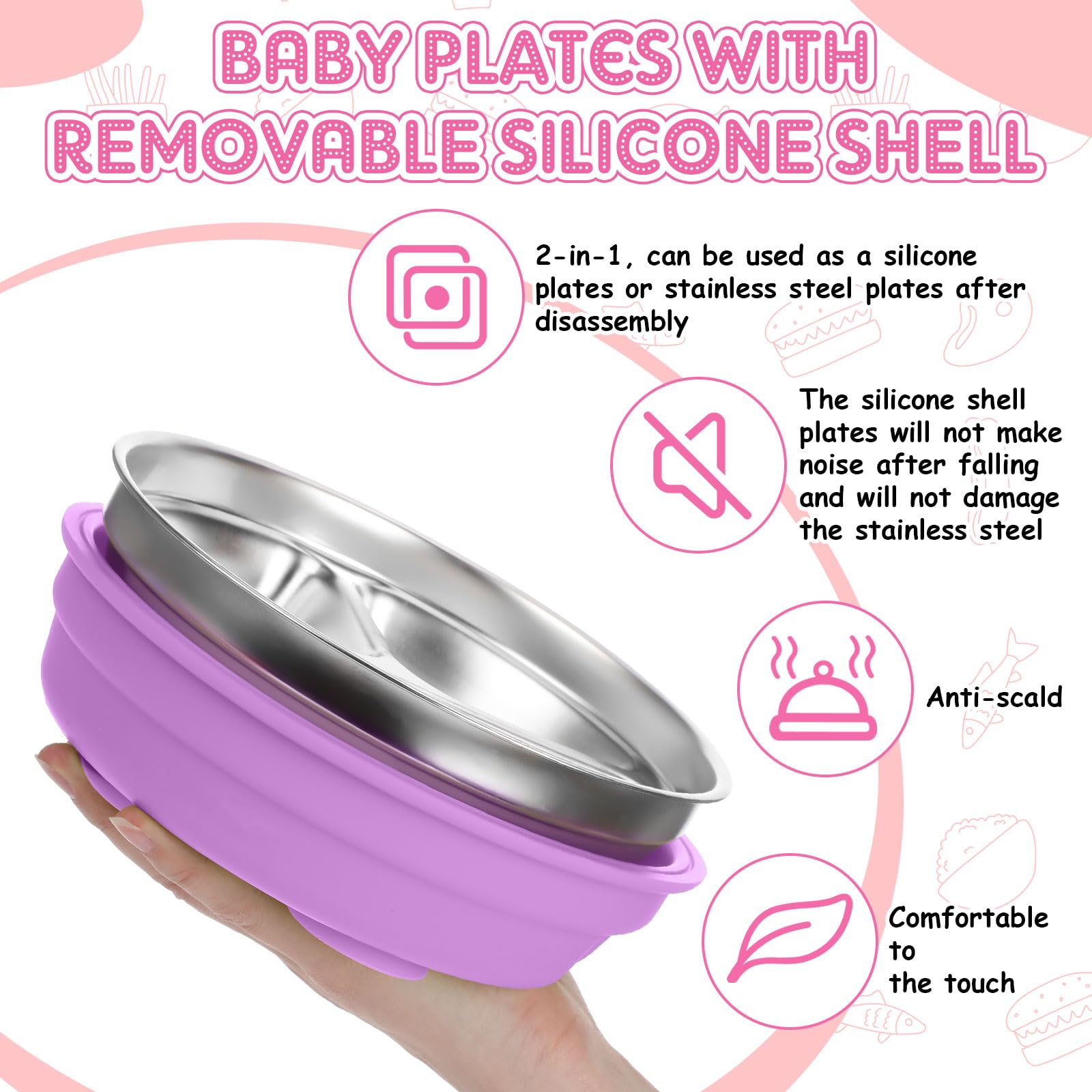 Nuogo divided-meal design keeps foods separate for picky eaters.