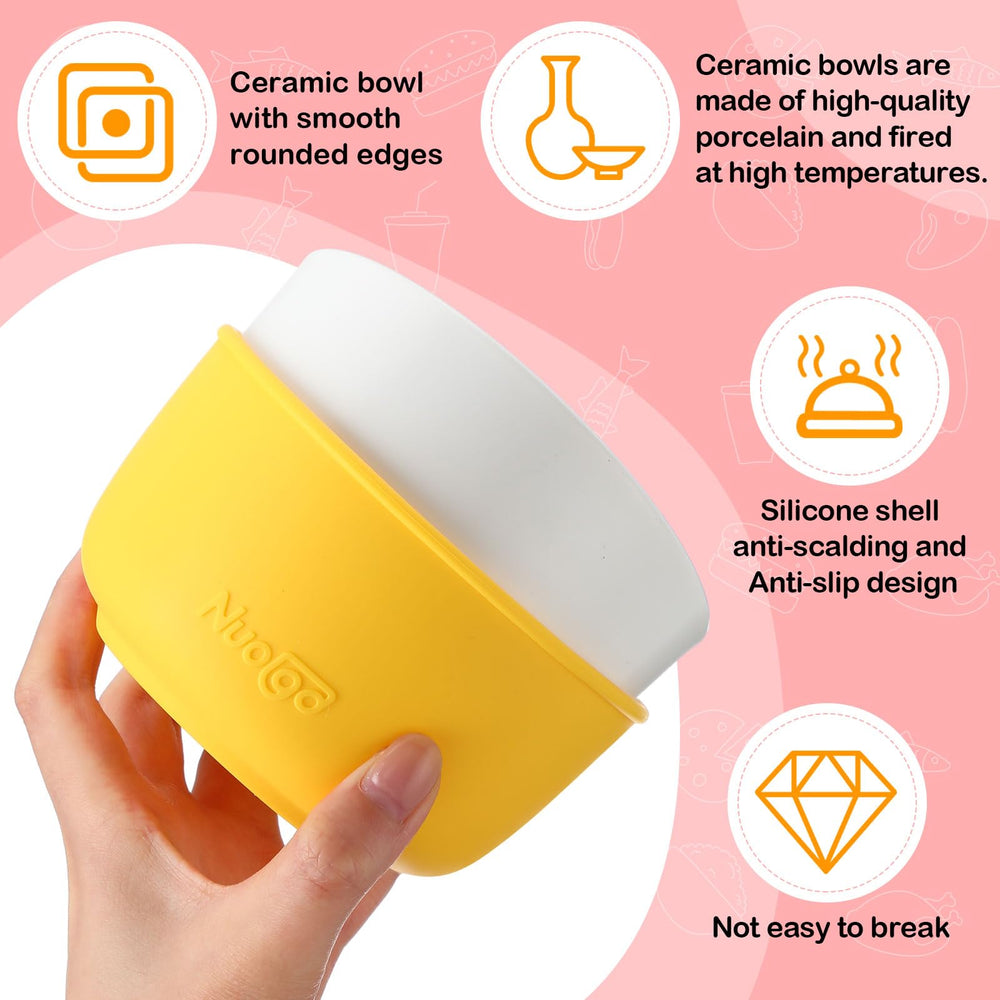 Nuogo bowls feature 12-ounce capacity ideal for snacks and cereals.