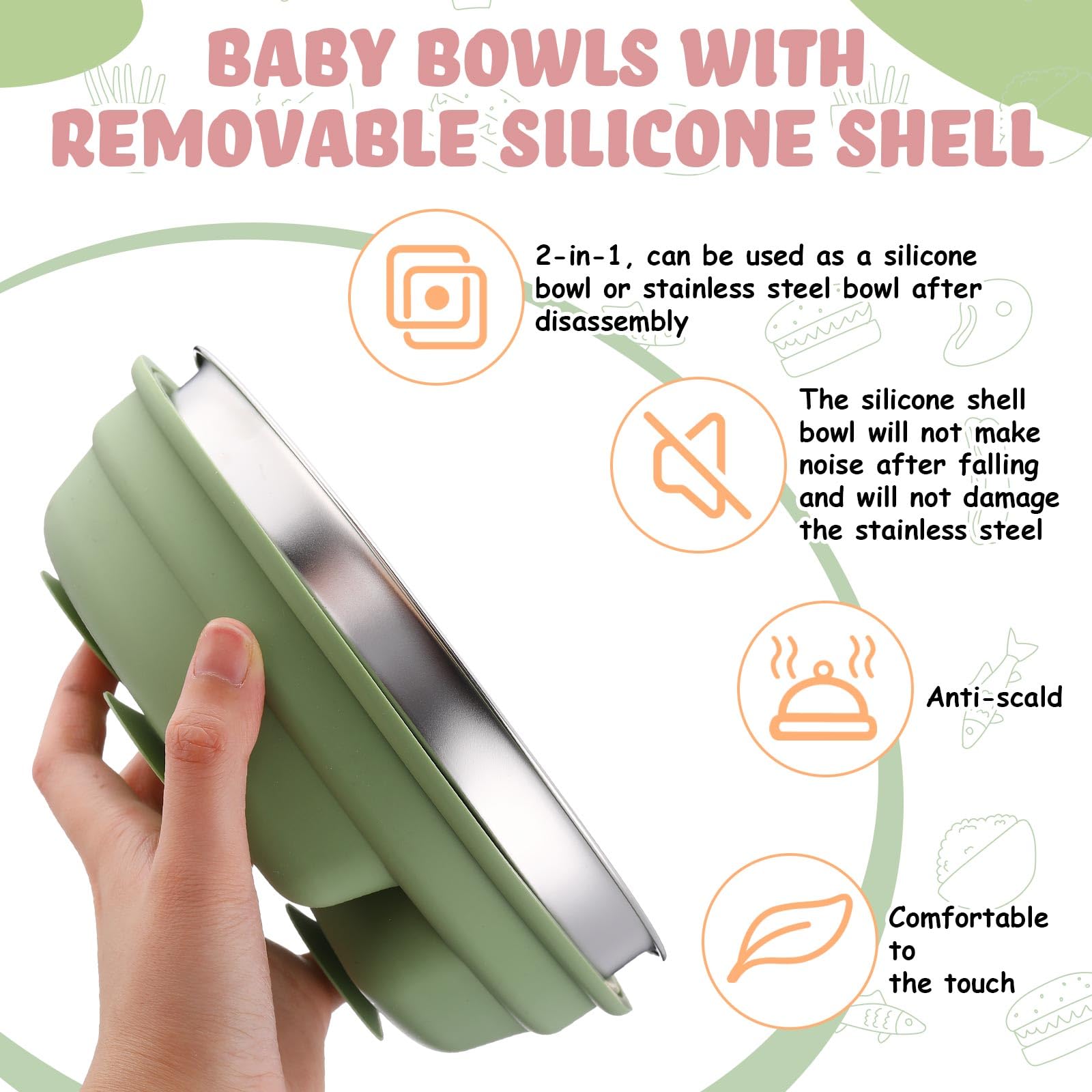 Nuogo removable silicone shell closeup highlights safety and easy cleaning.