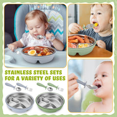 Nuogo removable silicone shell plate provides safe, comfy grip during self-feeding.