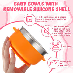 Nuogo silicone shell removable feature for easy cleaning and versatile meal setups