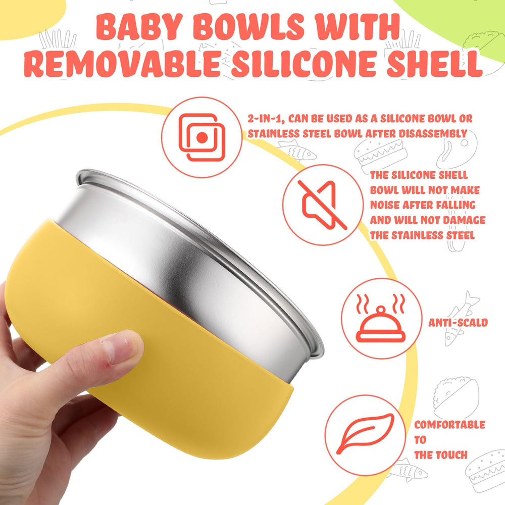 Nuogo stackable bowls save cabinet space and travel easily.