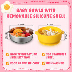 Nuogo suction-base non-slip design keeps bowls steady on high chair trays