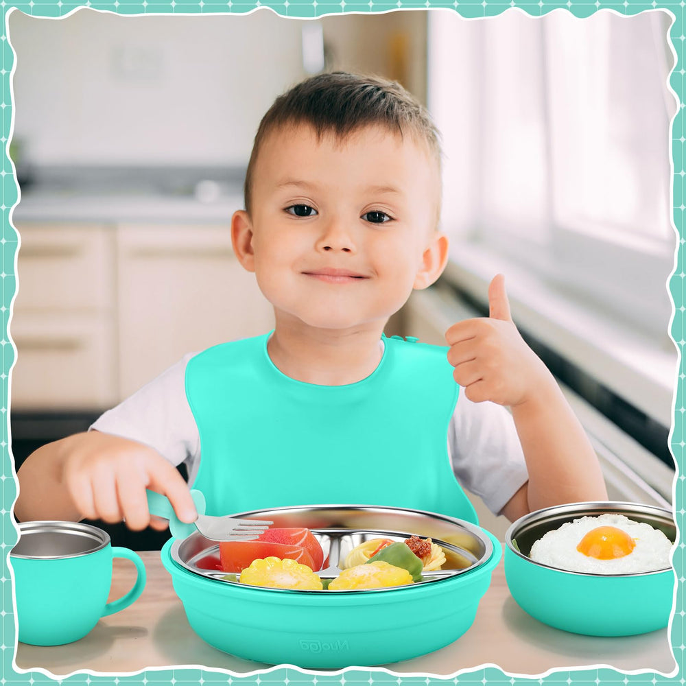 Nuogo stainless steel fork for durable, safe feeding.