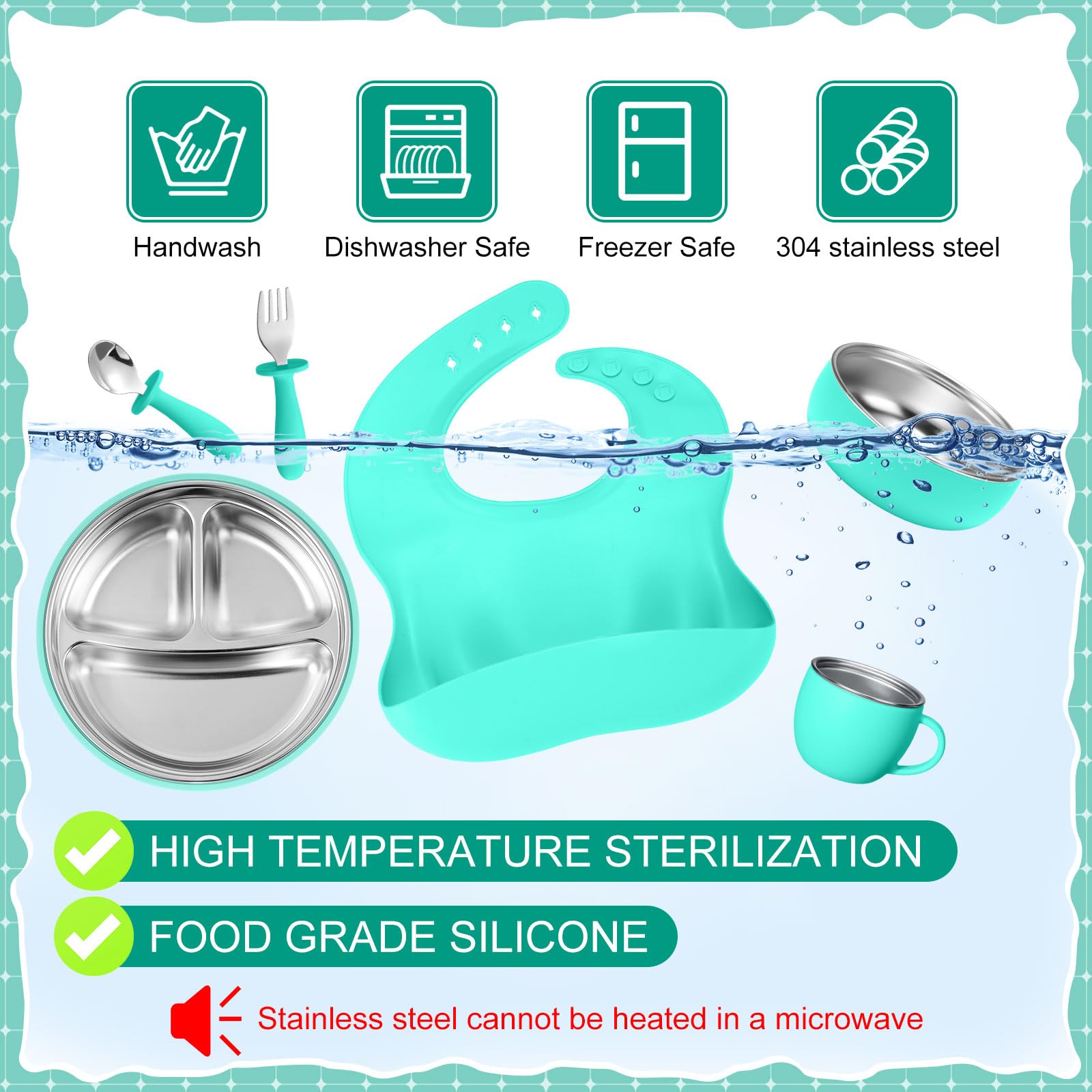 Nuogo stainless steel spoon for comfortable toddler meals.