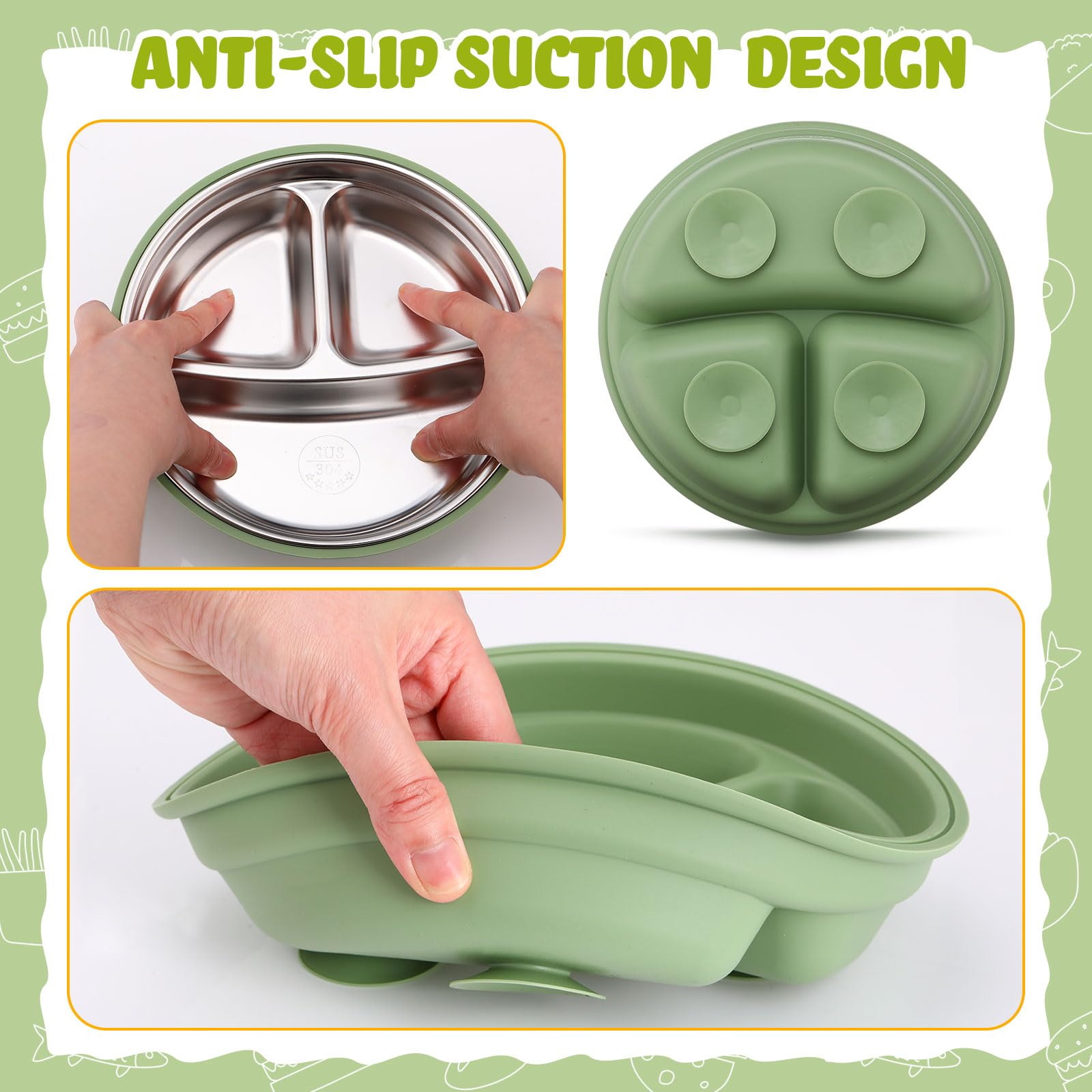 Nuogo toddler spoons with ergonomic handles encourage confident self-feeding.